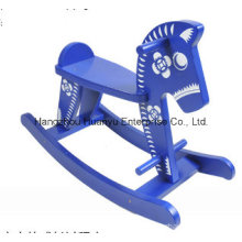 New Design Wooden Rocking Horse-Blue and White Porcelain Horse Rocker